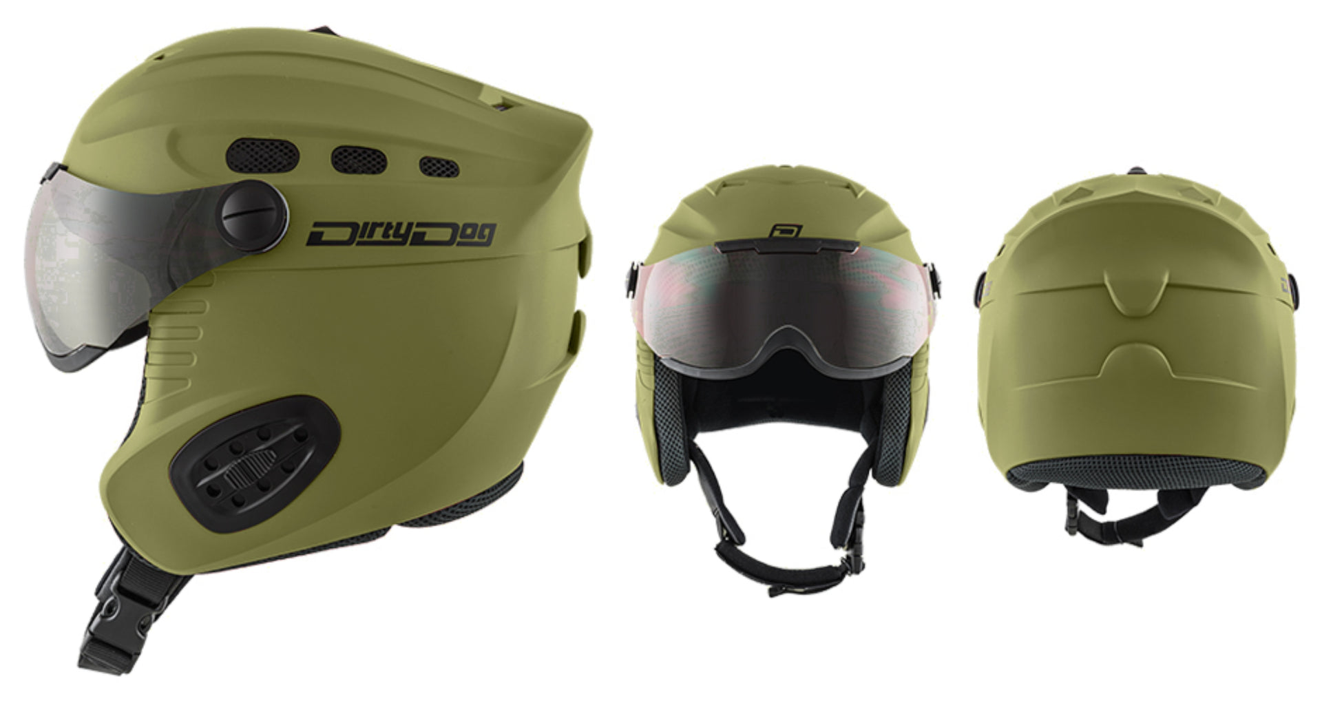 Dirty Dog Snow Helmet Apache Matte Khaki S – The Optic Shop