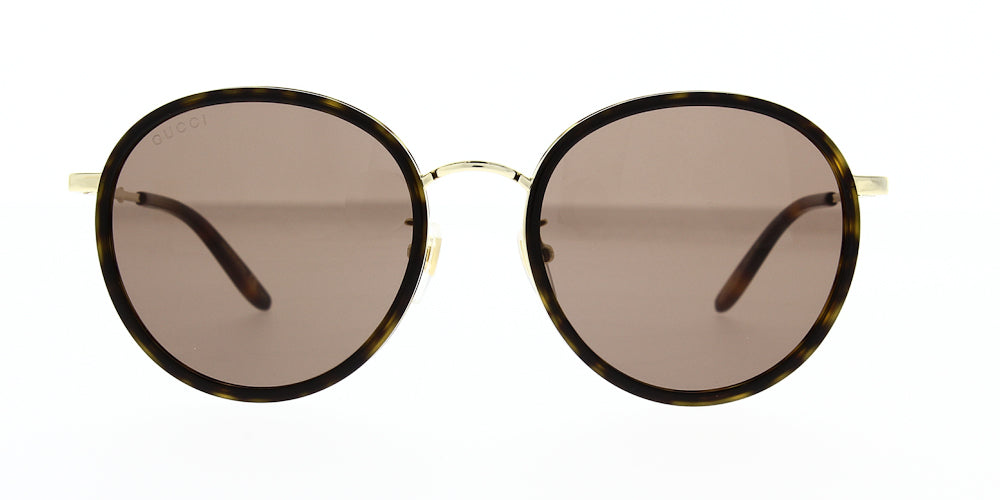 【送料&関税込】Gucci Round Sunglasses Round-frame sunglasses in yellow gold-toned metal | GUCCI® US