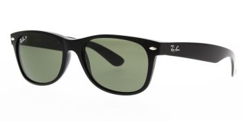 Ray Ban Sunglasses New Wayfarer Black RB2132 901 58 Polarised 55