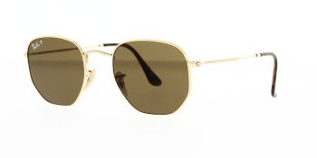 Ray Ban Sunglasses Hexagonal RB3548N 001 57 Polarised 51