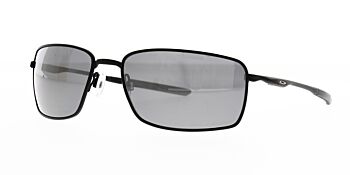 Oakley Sunglasses Square Wire Matte Black/Black Iridium OO4075-05 Polarised 60