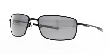 Oakley Sunglasses Square Wire Matte Black/Black Iridium OO4075-05 Polarised 60