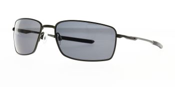 Oakley Sunglasses Square Wire Carbon/Grey OO4075-04 Polarised 60