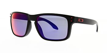 Oakley Sunglasses Holbrook Matte Black/+Red Iridium OO9102-36