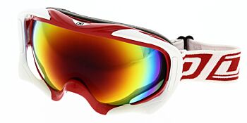 Dirty Dog Ski Goggle Out Rigger White Red Fusion Mirror DD54115