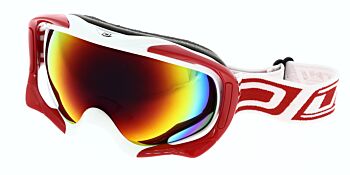 Dirty Dog Ski Goggle Out Rigger White Red Fusion Mirror DD54118