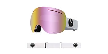 Dragon Goggles X1 White/Lumalens Pink Ionized & Lumalens Dark Smoke 28600 100