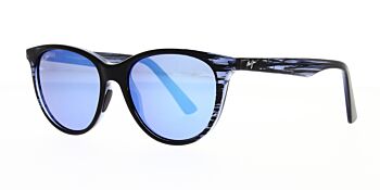 Maui Jim Sunglasses Cathedrals Blue Black Stripe Blue Hawaii Polarised B782-03S