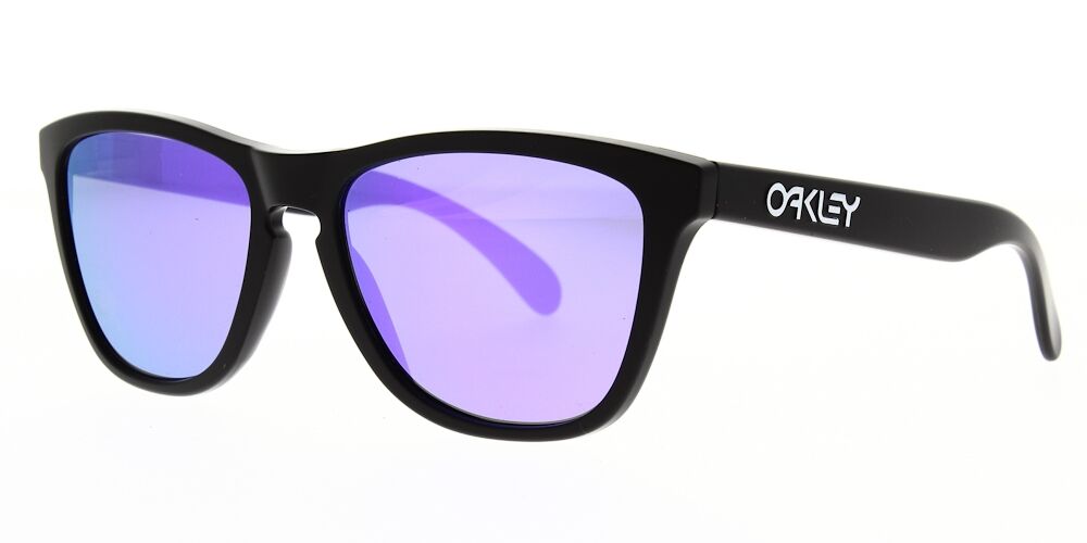 Oakley Sunglasses Frogskins Matte Black/Violet Iridium OO9013 24-298 - The  Optic Shop