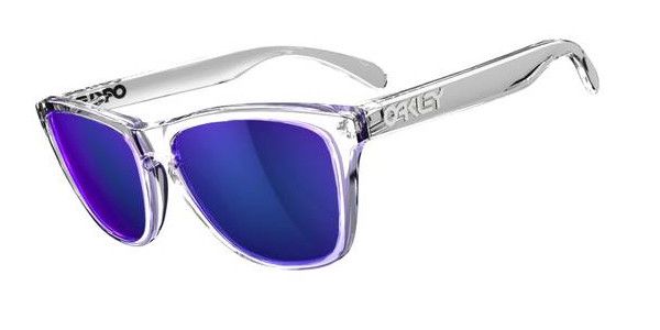 Oakley Sunglasses Frogskins Polished Clear Violet Iridium OO9013